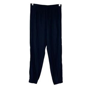 GULE‎ GULE BLACK PULL ON  JOGGER LINEN BLEND  PANTS SIZE M
